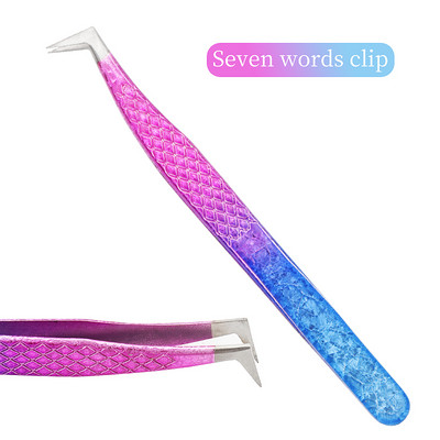 Eyelash Tweezer Ice Flower Αντιστατικό από ανοξείδωτο ατσάλι Superhard Tweezers Grafting Lash Extension Supplies Εργαλεία μακιγιάζ φρυδιών