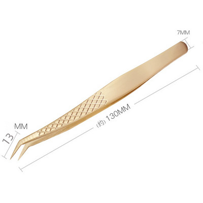 Pinceta za obožavatelje ekstenzija umjetnih trepavica Kliješta za obrve Nail Art štipaljke od 90 stupnjeva Profesionalni alati za izradu volumena