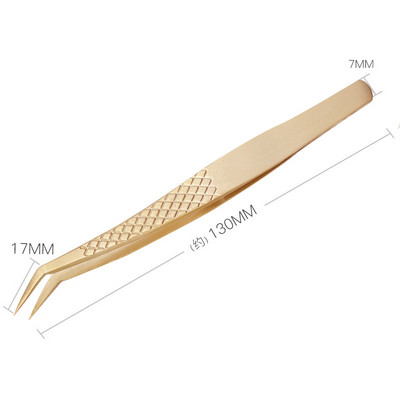 Pinceta za obožavatelje ekstenzija umjetnih trepavica Kliješta za obrve Nail Art štipaljke od 90 stupnjeva Profesionalni alati za izradu volumena