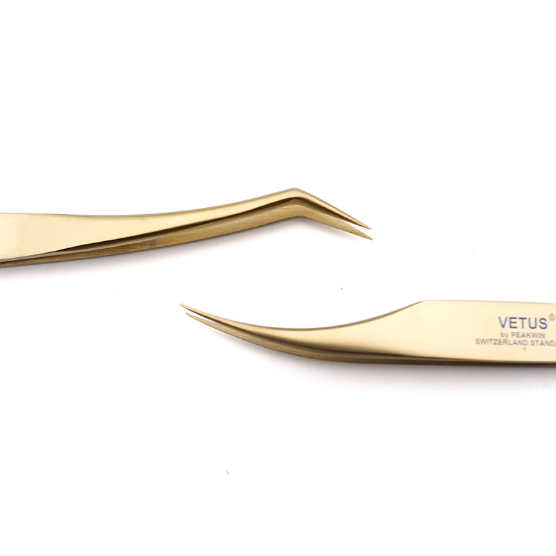 Τσιμπιδάκι επέκτασης βλεφαρίδων VETUS Πένσα Professional Tweezers από ανοξείδωτο ατσάλι Ψαλίδι για βλεφαρίδες υψηλής ακρίβειας