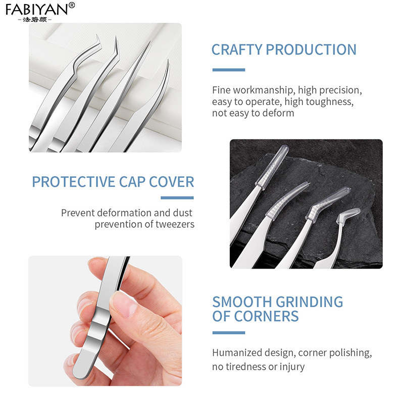 Τσιμπιδάκια για βλεφαρίδες υψηλής ακρίβειας Επεκτάσεις από ανοξείδωτο ατσάλι Εργαλεία βλεφαρίδων για καλλιτέχνες βλεφαρίδων