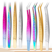 1 τεμάχιο Lashes Tweezers Eyelash Extension Clip από ανοξείδωτο ατσάλι για ανεμιστήρες όγκου αντιολισθητικές λαβίδες νυχιών υψηλής ακρίβειας Εργαλεία μακιγιάζ