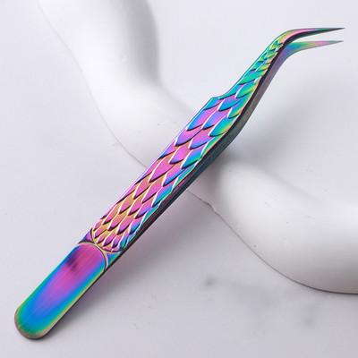 1 τεμάχιο Lashes Tweezers Eyelash Extension Clip από ανοξείδωτο ατσάλι για ανεμιστήρες όγκου αντιολισθητικές λαβίδες νυχιών υψηλής ακρίβειας Εργαλεία μακιγιάζ