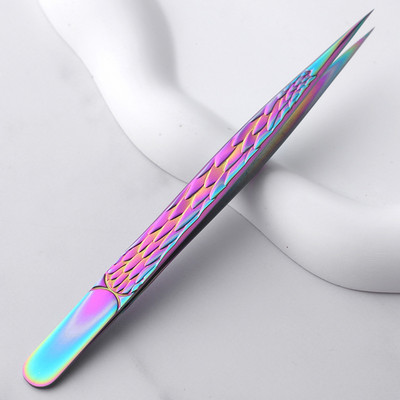1 τεμάχιο Lashes Tweezers Eyelash Extension Clip από ανοξείδωτο ατσάλι για ανεμιστήρες όγκου αντιολισθητικές λαβίδες νυχιών υψηλής ακρίβειας Εργαλεία μακιγιάζ