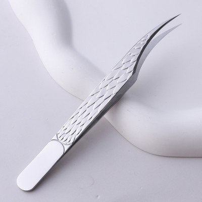 1 τεμάχιο Lashes Tweezers Eyelash Extension Clip από ανοξείδωτο ατσάλι για ανεμιστήρες όγκου αντιολισθητικές λαβίδες νυχιών υψηλής ακρίβειας Εργαλεία μακιγιάζ