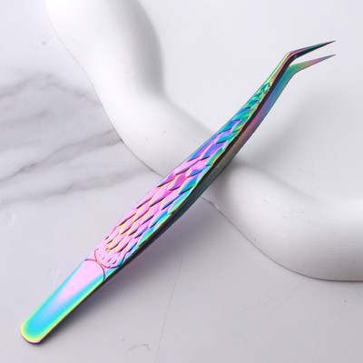 1 τεμάχιο Lashes Tweezers Eyelash Extension Clip από ανοξείδωτο ατσάλι για ανεμιστήρες όγκου αντιολισθητικές λαβίδες νυχιών υψηλής ακρίβειας Εργαλεία μακιγιάζ