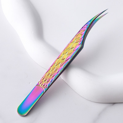 1 τεμάχιο Lashes Tweezers Eyelash Extension Clip από ανοξείδωτο ατσάλι για ανεμιστήρες όγκου αντιολισθητικές λαβίδες νυχιών υψηλής ακρίβειας Εργαλεία μακιγιάζ