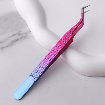 1 τεμάχιο Lashes Tweezers Eyelash Extension Clip από ανοξείδωτο ατσάλι για ανεμιστήρες όγκου αντιολισθητικές λαβίδες νυχιών υψηλής ακρίβειας Εργαλεία μακιγιάζ