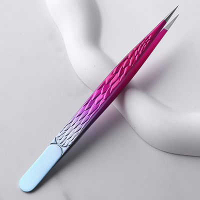 1 τεμάχιο Lashes Tweezers Eyelash Extension Clip από ανοξείδωτο ατσάλι για ανεμιστήρες όγκου αντιολισθητικές λαβίδες νυχιών υψηλής ακρίβειας Εργαλεία μακιγιάζ