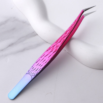 1 τεμάχιο Lashes Tweezers Eyelash Extension Clip από ανοξείδωτο ατσάλι για ανεμιστήρες όγκου αντιολισθητικές λαβίδες νυχιών υψηλής ακρίβειας Εργαλεία μακιγιάζ