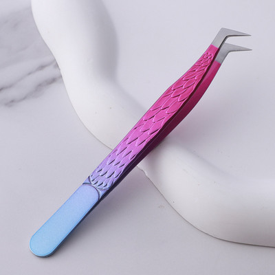 1 τεμάχιο Lashes Tweezers Eyelash Extension Clip από ανοξείδωτο ατσάλι για ανεμιστήρες όγκου αντιολισθητικές λαβίδες νυχιών υψηλής ακρίβειας Εργαλεία μακιγιάζ