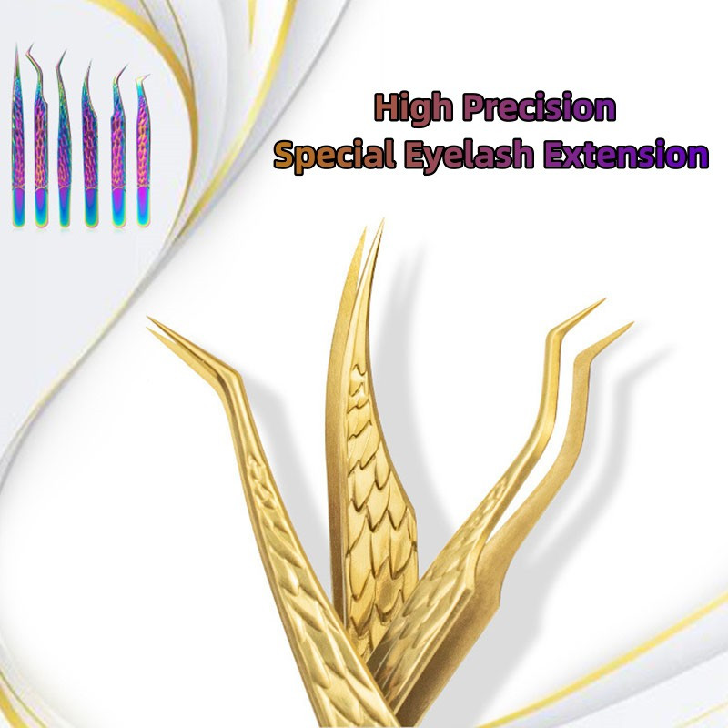 1 τεμάχιο Lashes Tweezers Eyelash Extension Clip από ανοξείδωτο ατσάλι για ανεμιστήρες όγκου αντιολισθητικές λαβίδες νυχιών υψηλής ακρίβειας Εργαλεία μακιγιάζ