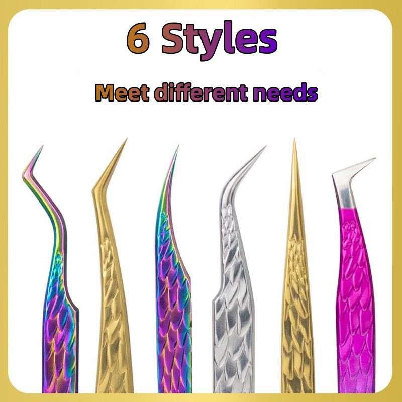 1 τεμάχιο Lashes Tweezers Eyelash Extension Clip από ανοξείδωτο ατσάλι για ανεμιστήρες όγκου αντιολισθητικές λαβίδες νυχιών υψηλής ακρίβειας Εργαλεία μακιγιάζ