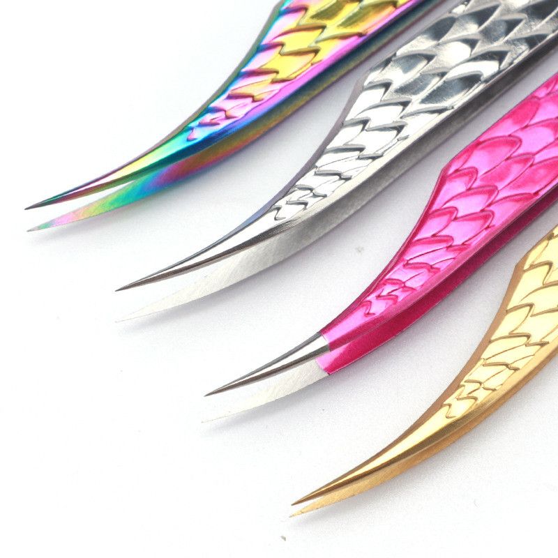 1 τεμάχιο Lashes Tweezers Eyelash Extension Clip από ανοξείδωτο ατσάλι για ανεμιστήρες όγκου αντιολισθητικές λαβίδες νυχιών υψηλής ακρίβειας Εργαλεία μακιγιάζ