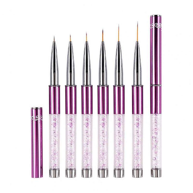 Küüntekunsti pintsel kattega maniküüri pliiatsiga UV geelmaali joonistuspintsel kodus küünejoonte joonistuspintslid maniküüri küünte kunstitööriistad