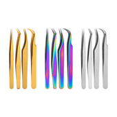 Ripsmepikendused pintsetid roostevabast terasest ülikõvad ripsmepintsetid ülitäpsed antistaatilised pintsetid ripsmepikendustööriistad