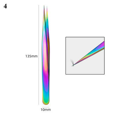 1 бр. пинсети за мигли, свръхтвърди пинсети от неръждаема стомана, антистатични щипки за удължаване на мигли, пинсети за вежди, част за ноктопластика