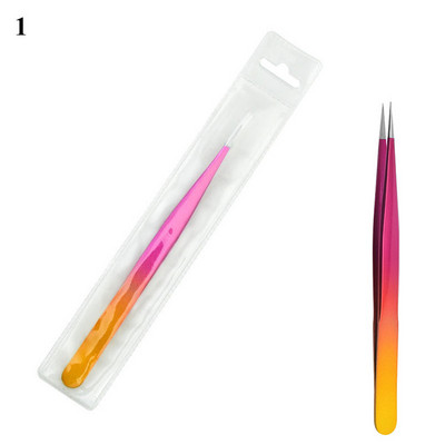 1 бр. пинсети за мигли, свръхтвърди пинсети от неръждаема стомана, антистатични щипки за удължаване на мигли, пинсети за вежди, част за ноктопластика