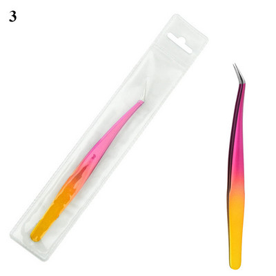 1 бр. пинсети за мигли, свръхтвърди пинсети от неръждаема стомана, антистатични щипки за удължаване на мигли, пинсети за вежди, част за ноктопластика