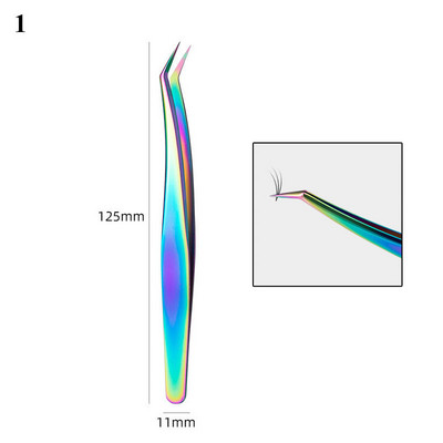 1 бр. пинсети за мигли, свръхтвърди пинсети от неръждаема стомана, антистатични щипки за удължаване на мигли, пинсети за вежди, част за ноктопластика