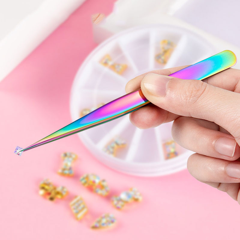 1 бр. пинсети за мигли, свръхтвърди пинсети от неръждаема стомана, антистатични щипки за удължаване на мигли, пинсети за вежди, част за ноктопластика