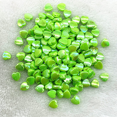 50 komada 8 mm AB Akrilne perle u obliku srca u obliku labavih odstojnika za izradu nakita Dodaci za ogrlice za narukvice DIY