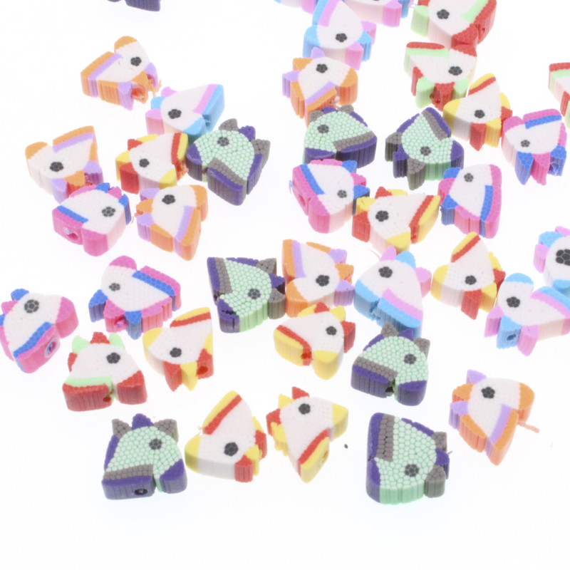 30/50/100 vnt 10 mm vienaragio karoliukai polimero molio karoliukai laisvi tarpiniai karoliukai papuošalams gaminti „pasidaryk pats“ apyrankių priedai