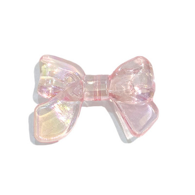 5db/tétel 24mmx32mm akril gyöngyök AB színű aranyos masni formájú távtartó gyöngyök ékszerkészítési kellékekhez karkötők barkács kiegészítők