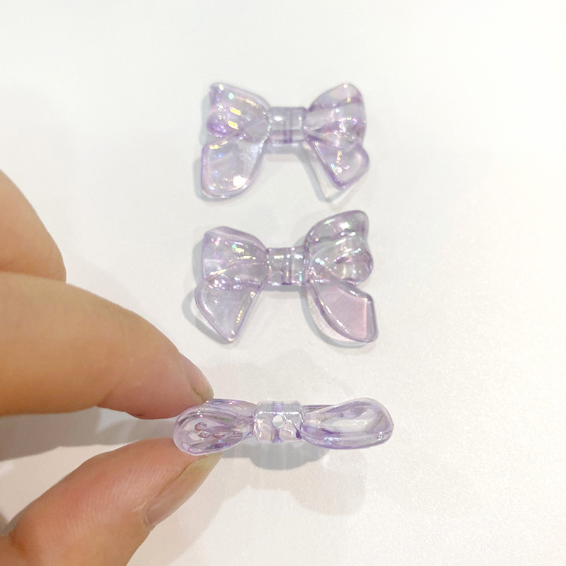 5db/tétel 24mmx32mm akril gyöngyök AB színű aranyos masni formájú távtartó gyöngyök ékszerkészítési kellékekhez karkötők barkács kiegészítők