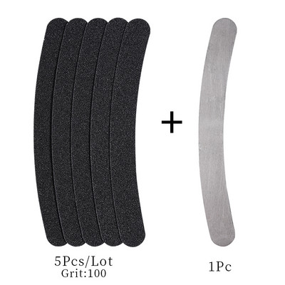 Half Moon asendusküüneviil 100/180/240 10tk must eemaldatav liivapaber roostevabast terasest käepidemega metallist lihvviilidega