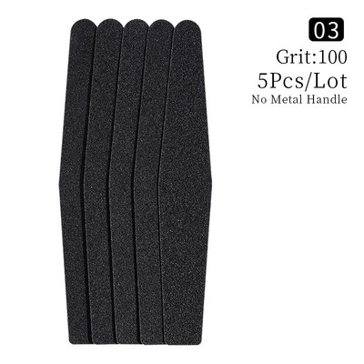 Half Moon asendusküüneviil 100/180/240 10tk must eemaldatav liivapaber roostevabast terasest käepidemega metallist lihvviilidega