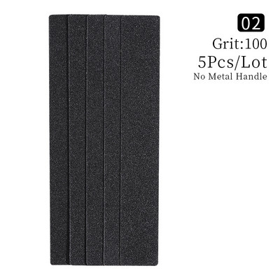 Half Moon asendusküüneviil 100/180/240 10tk must eemaldatav liivapaber roostevabast terasest käepidemega metallist lihvviilidega