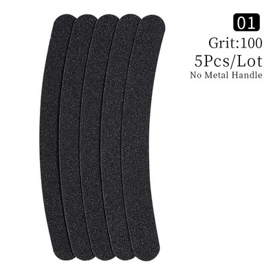 Half Moon asendusküüneviil 100/180/240 10tk must eemaldatav liivapaber roostevabast terasest käepidemega metallist lihvviilidega