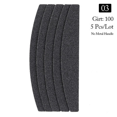 Half Moon asendusküüneviil 100/180/240 10tk must eemaldatav liivapaber roostevabast terasest käepidemega metallist lihvviilidega