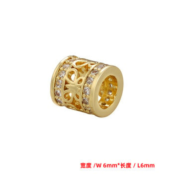 ZHUKOU 4/6mm Σωλήνας πεταλούδας για κοσμήματα κατασκευής λεπτές χάντρες κοσμημάτων κυβικής ζιρκονίας για αξεσουάρ κοσμημάτων βραχιόλι VZ305