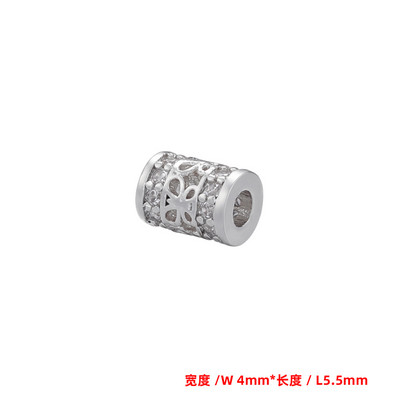 ZHUKOU 4/6mm mărgele tub fluture pentru realizarea de bijuterii margele delicate de bijuterii din zirconiu cubic pentru accesorii de bijuterii pentru brățări VZ305