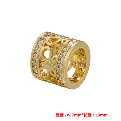 ZHUKOU 4/6mm mărgele tub fluture pentru realizarea de bijuterii margele delicate de bijuterii din zirconiu cubic pentru accesorii de bijuterii pentru brățări VZ305