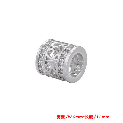 ZHUKOU 4/6mm mărgele tub fluture pentru realizarea de bijuterii margele delicate de bijuterii din zirconiu cubic pentru accesorii de bijuterii pentru brățări VZ305