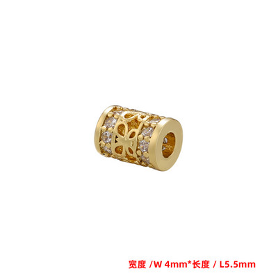 ZHUKOU 4/6mm mărgele tub fluture pentru realizarea de bijuterii margele delicate de bijuterii din zirconiu cubic pentru accesorii de bijuterii pentru brățări VZ305