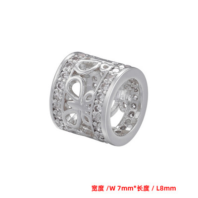 ZHUKOU 4/6mm mărgele tub fluture pentru realizarea de bijuterii margele delicate de bijuterii din zirconiu cubic pentru accesorii de bijuterii pentru brățări VZ305