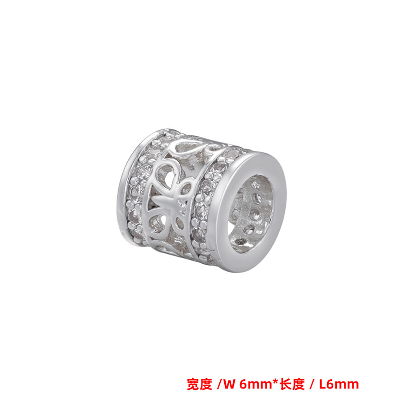 ZHUKOU 4/6mm mărgele tub fluture pentru realizarea de bijuterii margele delicate de bijuterii din zirconiu cubic pentru accesorii de bijuterii pentru brățări VZ305