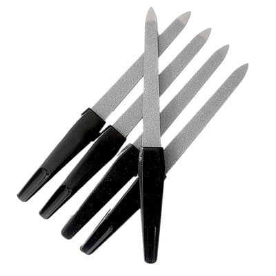 5tk Professionaalne metallist kahepoolne küüneviil plastikust käepide Kvaliteetne Pro küüneviilid DIY Pro maniküüri pediküüri tööriist