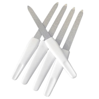 5tk Professionaalne metallist kahepoolne küüneviil plastikust käepide Kvaliteetne Pro küüneviilid DIY Pro maniküüri pediküüri tööriist