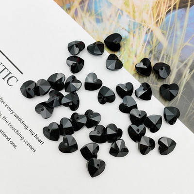 20 tk Südamekujuline 10mm 14mm lihvitud kristallklaasist pealispinnaga puuritud lahtised ripatsid Helmed ehete tegemiseks isetegemise käsitöö leiud