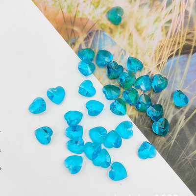 20 tk Südamekujuline 10mm 14mm lihvitud kristallklaasist pealispinnaga puuritud lahtised ripatsid Helmed ehete tegemiseks isetegemise käsitöö leiud