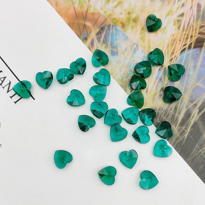 20 tk Südamekujuline 10mm 14mm lihvitud kristallklaasist pealispinnaga puuritud lahtised ripatsid Helmed ehete tegemiseks isetegemise käsitöö leiud