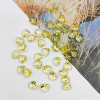 20 tk Südamekujuline 10mm 14mm lihvitud kristallklaasist pealispinnaga puuritud lahtised ripatsid Helmed ehete tegemiseks isetegemise käsitöö leiud