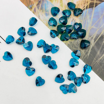 20 tk Südamekujuline 10mm 14mm lihvitud kristallklaasist pealispinnaga puuritud lahtised ripatsid Helmed ehete tegemiseks isetegemise käsitöö leiud