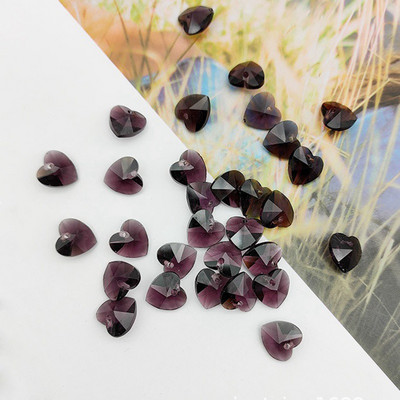 20 tk Südamekujuline 10mm 14mm lihvitud kristallklaasist pealispinnaga puuritud lahtised ripatsid Helmed ehete tegemiseks isetegemise käsitöö leiud