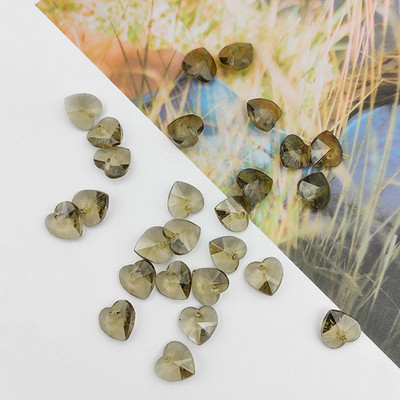 20 tk Südamekujuline 10mm 14mm lihvitud kristallklaasist pealispinnaga puuritud lahtised ripatsid Helmed ehete tegemiseks isetegemise käsitöö leiud